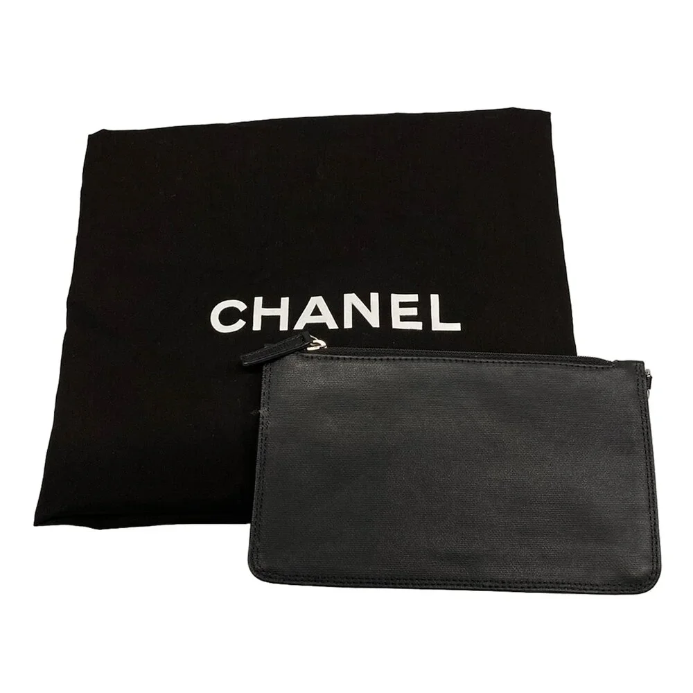 Chanel Paris Biarritz Tote GM Handbag Coated Canvas Nylon Leather